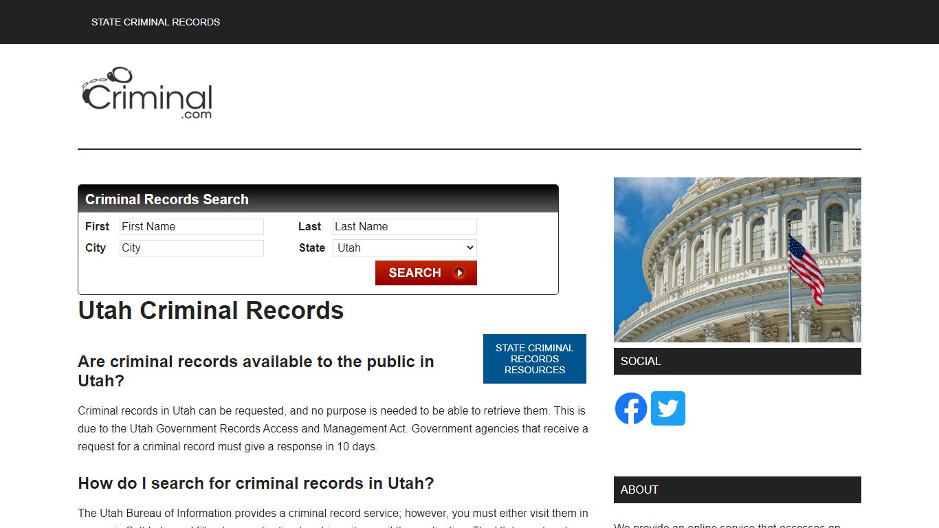 Utah Criminal Records